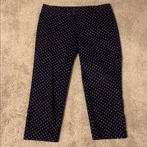 Ann Taylor Loft polka dot cropped pants